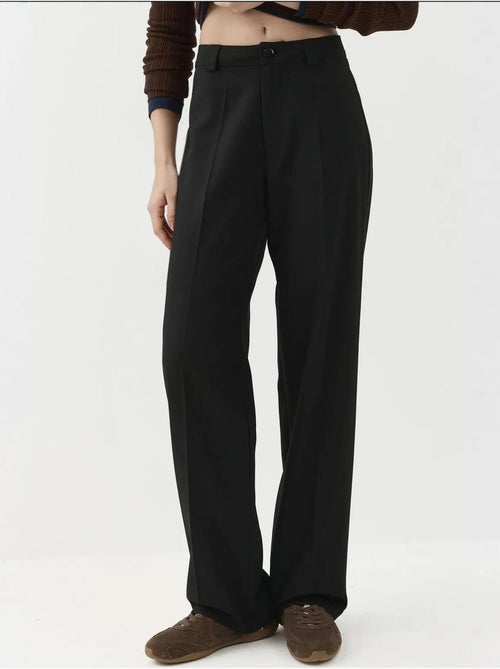 Pantaloni a gamba dritta a vita normale con chiusura a bottone hiccup - Kiabi Pantaloni a gamba dritta a vita normale con chiusura a bottone hiccup - Kiabi