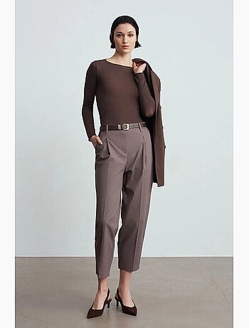 Pantaloni a gamba dritta con cintura dilvin