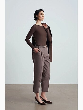 Pantaloni a gamba dritta con cintura dilvin