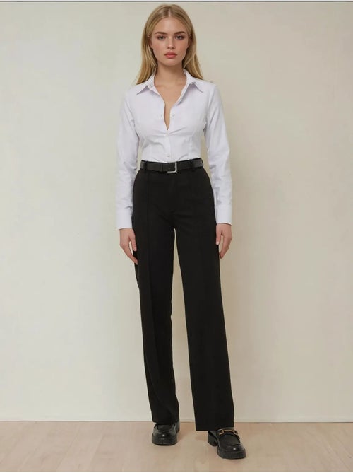 Pantaloni a gamba dritta con cuciture dettagliate - Kiabi Pantaloni a gamba dritta con cuciture dettagliate - Kiabi
