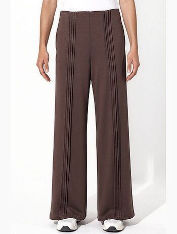 Pantaloni a gamba dritta con dettaglio a coste modal touch hiccup