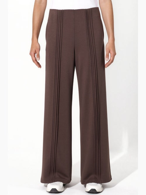 Pantaloni a gamba dritta con dettaglio a coste modal touch hiccup - Kiabi Pantaloni a gamba dritta con dettaglio a coste modal touch hiccup - Kiabi