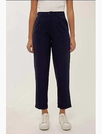 Pantaloni a gamba dritta con pieghe a vita alta hiccup