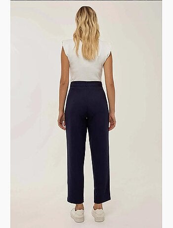 Pantaloni a gamba dritta con pieghe a vita alta hiccup