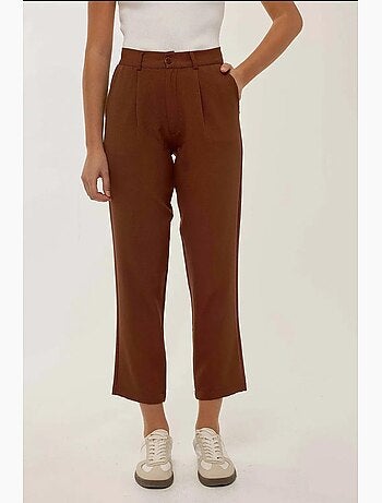 Pantaloni a gamba dritta con pieghe a vita alta hiccup