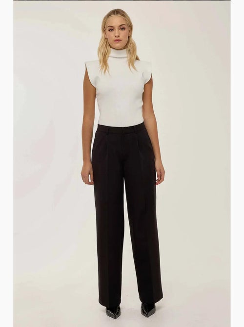 Pantaloni a gamba dritta con pieghe hiccup - Kiabi