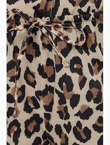 Pantaloni a gamba dritta con stampa leopardata hiccup