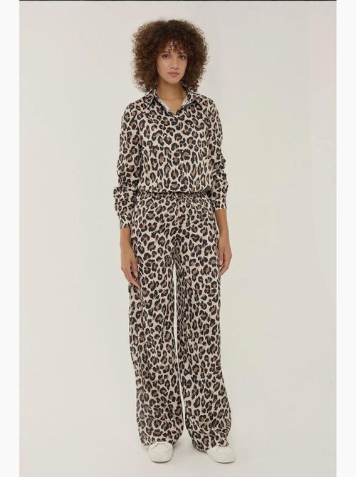 Pantaloni a gamba dritta con stampa leopardata hiccup - Kiabi Pantaloni a gamba dritta con stampa leopardata hiccup - Kiabi