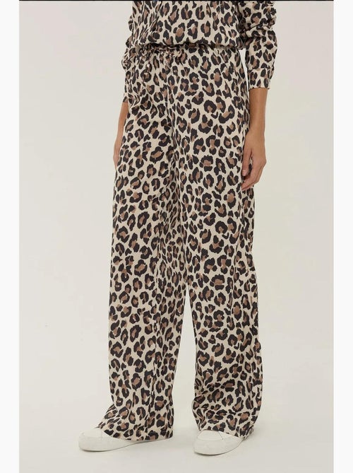 Pantaloni a gamba dritta con stampa leopardata hiccup - Kiabi Pantaloni a gamba dritta con stampa leopardata hiccup - Kiabi