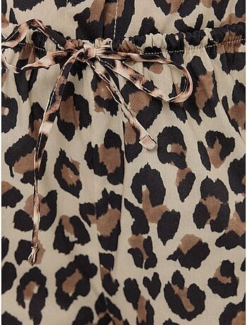 Pantaloni a gamba dritta con stampa leopardata