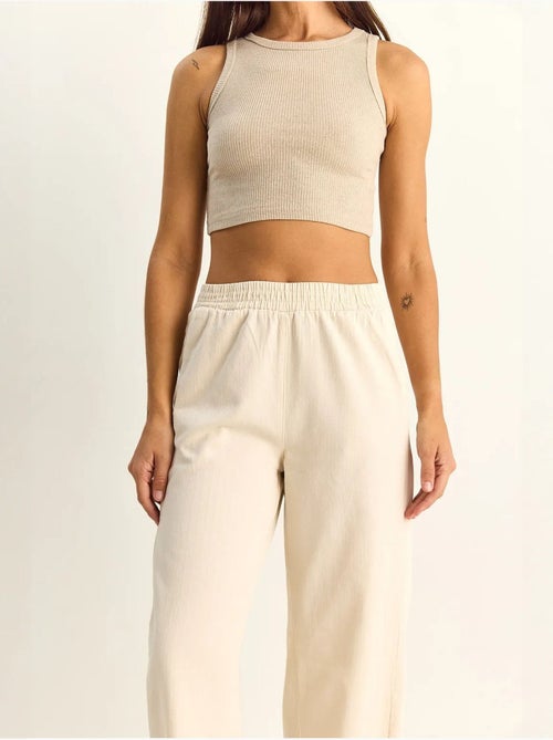 Pantaloni a gamba dritta con vita elastica e tasche lucci - Kiabi Pantaloni a gamba dritta con vita elastica e tasche lucci - Kiabi
