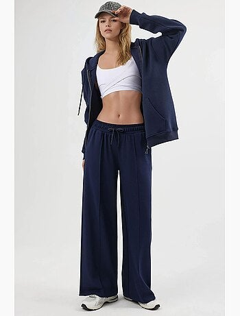 Pantaloni a gamba dritta con vita elasticizzata busem