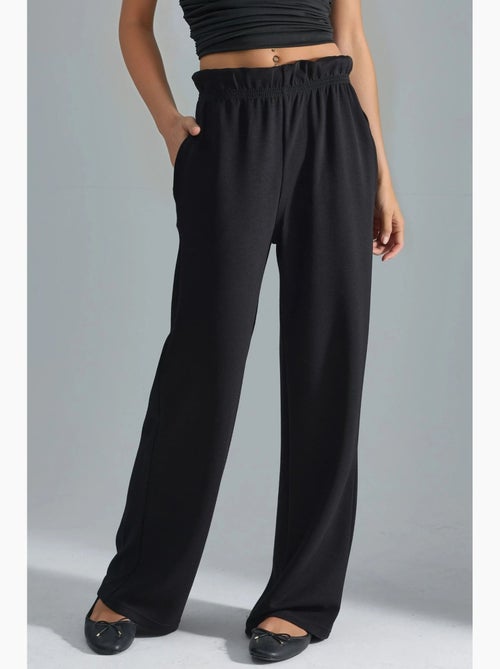 Pantaloni a gamba dritta con vita elasticizzata modal touch, hiccup - Kiabi Pantaloni a gamba dritta con vita elasticizzata modal touch, hiccup - Kiabi