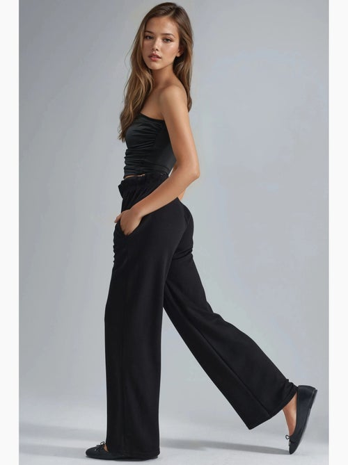Pantaloni a gamba dritta con vita elasticizzata modal touch, hiccup - Kiabi Pantaloni a gamba dritta con vita elasticizzata modal touch, hiccup - Kiabi