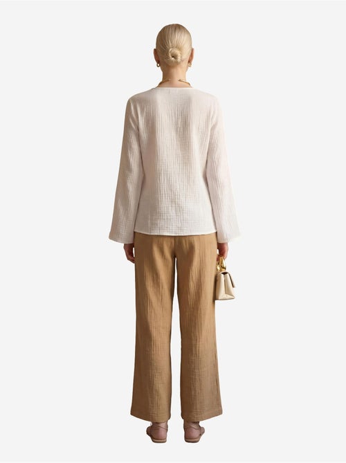 Pantaloni a gamba dritta con vita elasticizzata my fashion - Kiabi Pantaloni a gamba dritta con vita elasticizzata my fashion - Kiabi