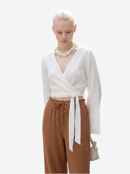 Pantaloni a gamba dritta con vita elasticizzata my fashion - Kiabi Pantaloni a gamba dritta con vita elasticizzata my fashion - Kiabi