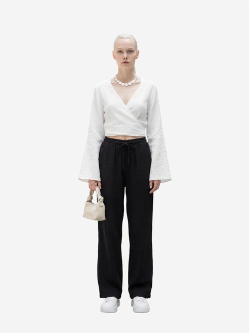 Pantaloni a gamba dritta con vita elasticizzata my fashion - Kiabi Pantaloni a gamba dritta con vita elasticizzata my fashion - Kiabi