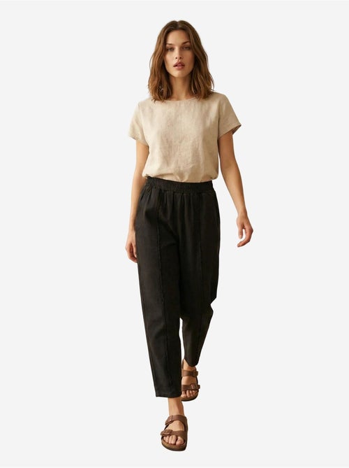Pantaloni a gamba dritta con vita elasticizzata my fashion - Kiabi Pantaloni a gamba dritta con vita elasticizzata my fashion - Kiabi