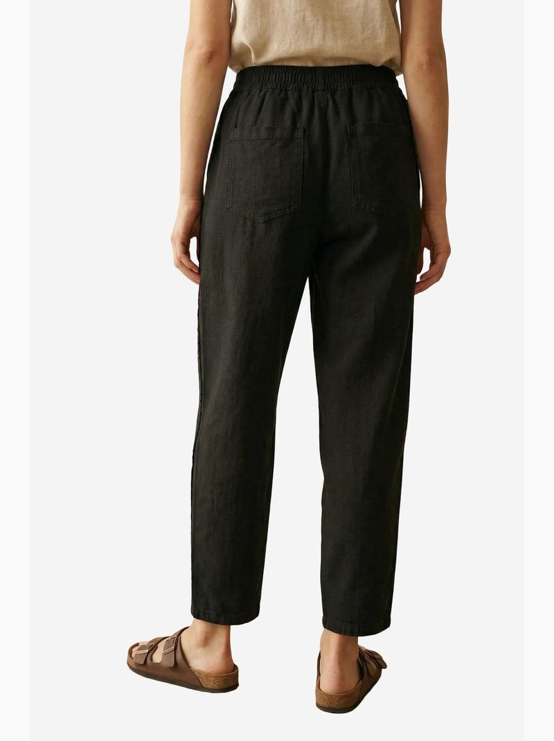 Pantaloni a gamba dritta con vita elasticizzata my fashion Nero - Kiabi