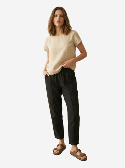 Pantaloni a gamba dritta con vita elasticizzata my fashion - Kiabi Pantaloni a gamba dritta con vita elasticizzata my fashion - Kiabi