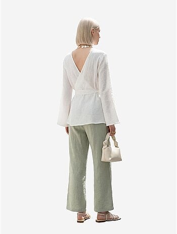 Pantaloni a gamba dritta con vita elasticizzata my fashion