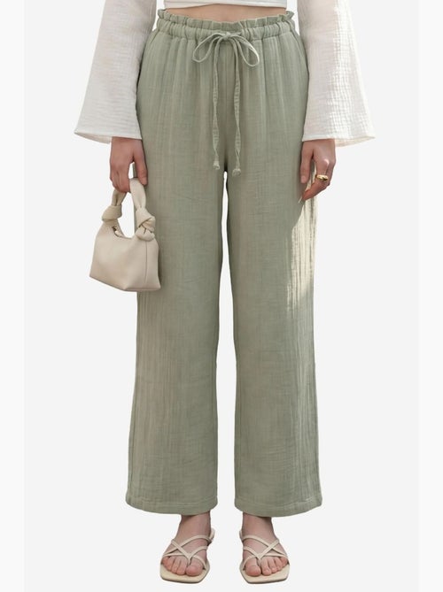 Pantaloni a gamba dritta con vita elasticizzata my fashion - Kiabi Pantaloni a gamba dritta con vita elasticizzata my fashion - Kiabi