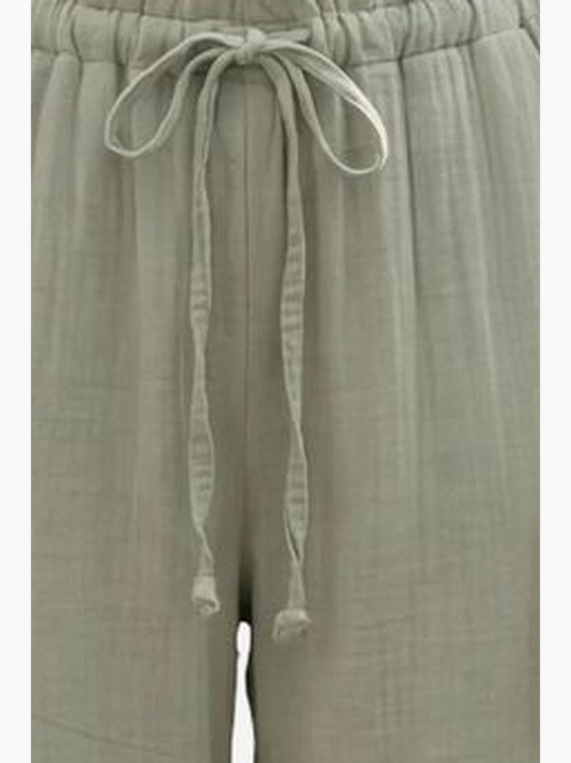 Pantaloni a gamba dritta con vita elasticizzata my fashion Verde pastello - Kiabi