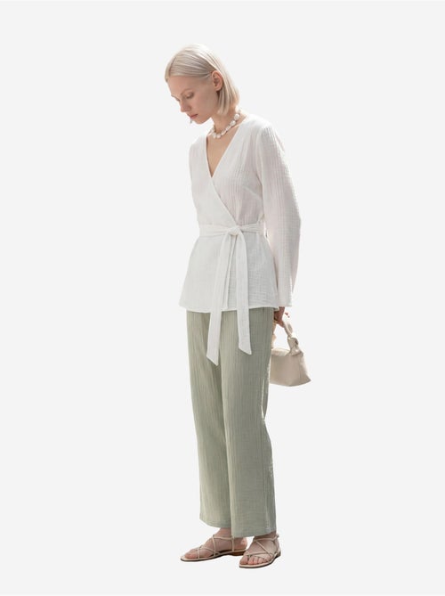 Pantaloni a gamba dritta con vita elasticizzata my fashion - Kiabi Pantaloni a gamba dritta con vita elasticizzata my fashion - Kiabi