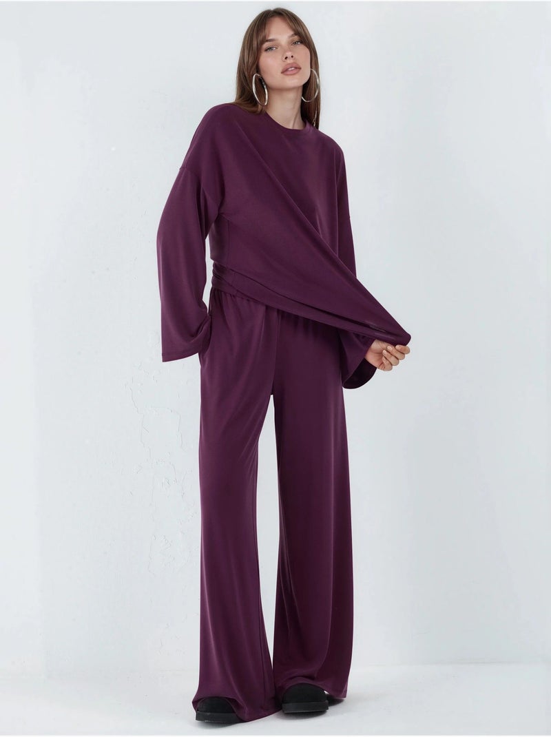 Pantaloni a gamba dritta da infilare busem Viola - Kiabi