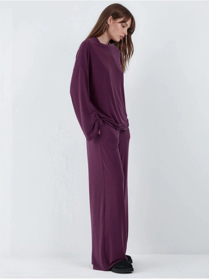 Pantaloni a gamba dritta da infilare busem Viola - Kiabi