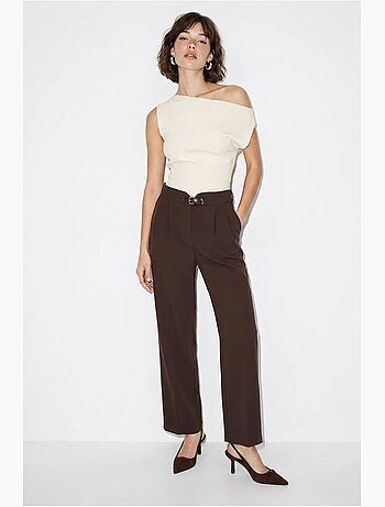 Pantaloni a gamba dritta lucci