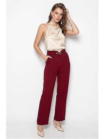 Pantaloni a gamba dritta lucci