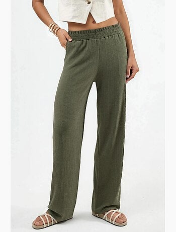 Pantaloni a gamba dritta testurizzati hiccup