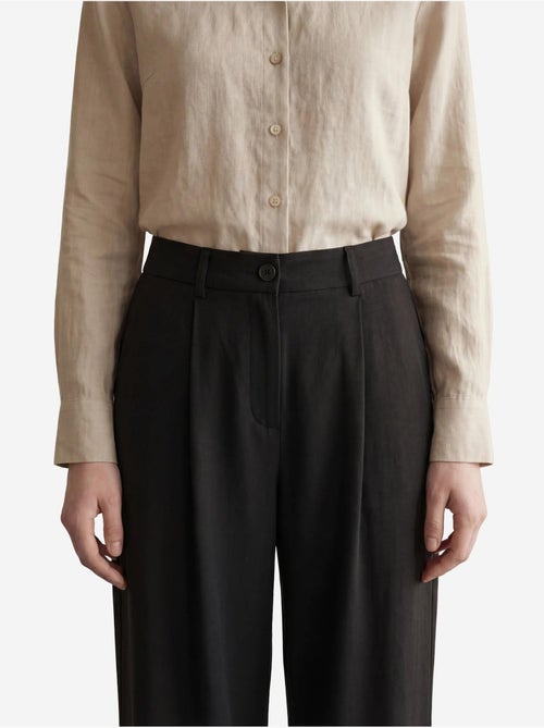 Pantaloni a gamba larga a pieghe a vita alta my fashion - Kiabi Pantaloni a gamba larga a pieghe a vita alta my fashion - Kiabi
