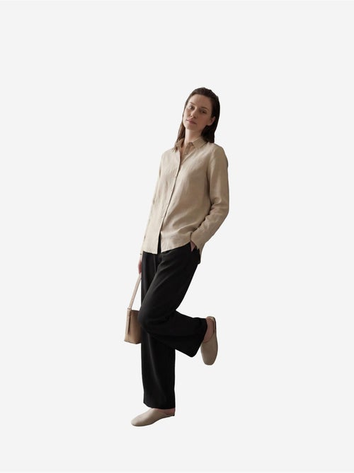 Pantaloni a gamba larga a pieghe a vita alta my fashion - Kiabi Pantaloni a gamba larga a pieghe a vita alta my fashion - Kiabi