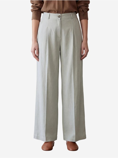 Pantaloni a gamba larga a pieghe a vita alta my fashion - Kiabi