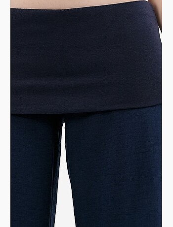 Pantaloni a gamba larga a vita alta busem