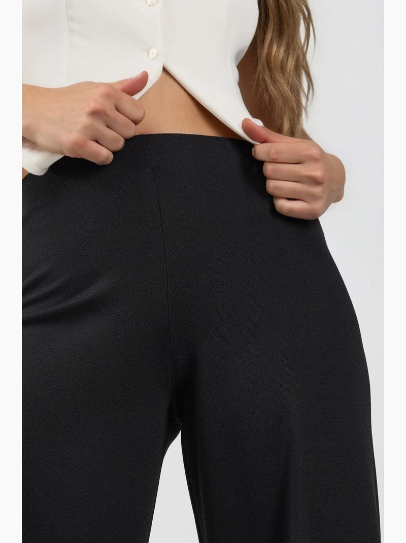 Pantaloni a gamba larga a vita alta busem Nero - Kiabi
