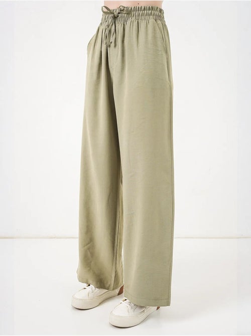 Pantaloni a gamba larga a vita alta con tasca bdart - Kiabi Pantaloni a gamba larga a vita alta con tasca bdart - Kiabi