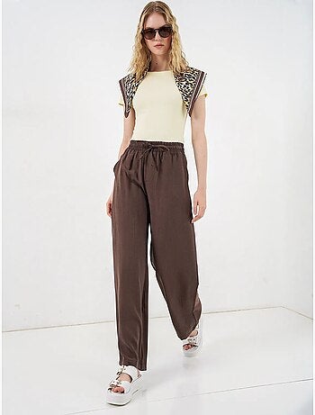 Pantaloni a gamba larga a vita alta con tasca bdart