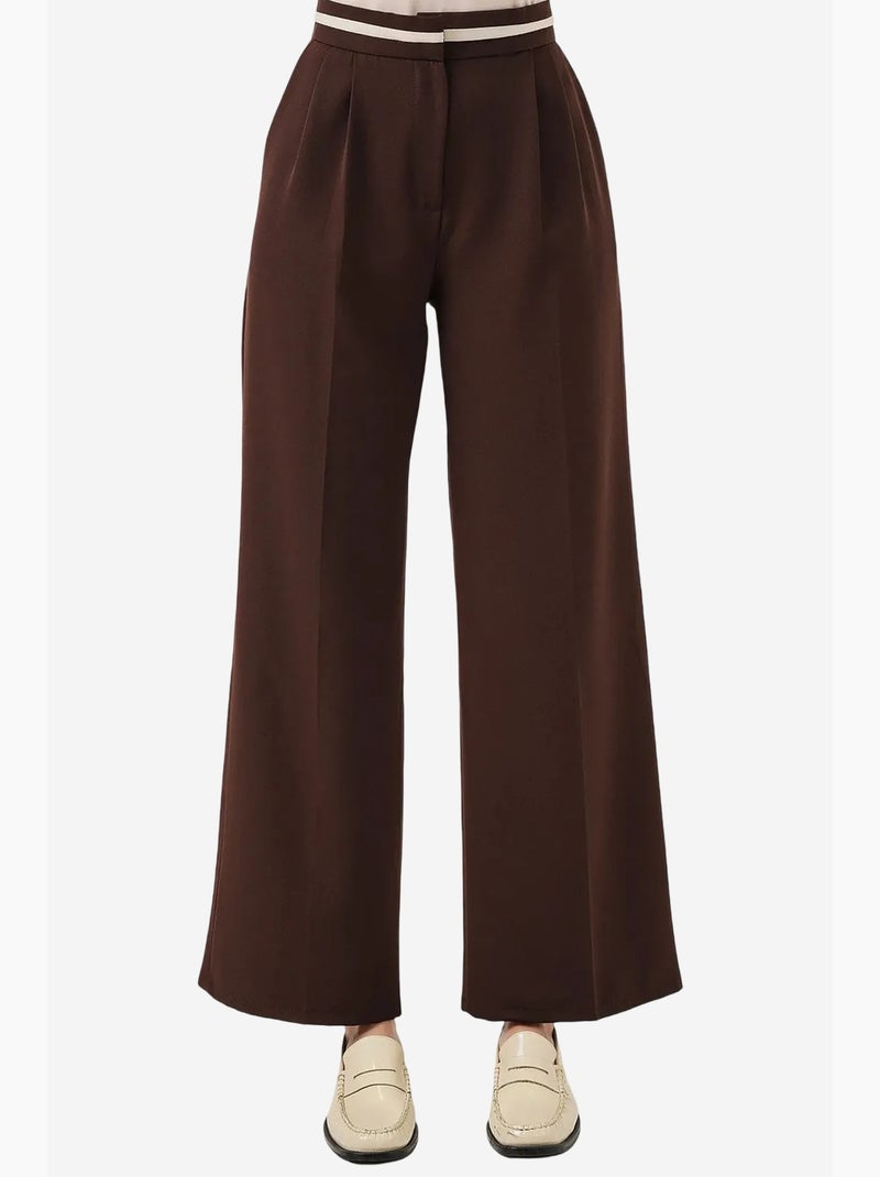 Pantaloni a gamba larga a vita alta con tasche bdart Marrone cioccolato - Kiabi