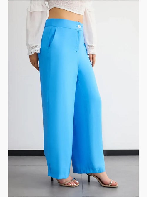 Pantaloni a gamba larga a vita alta hiccup - Kiabi Pantaloni a gamba larga a vita alta hiccup - Kiabi