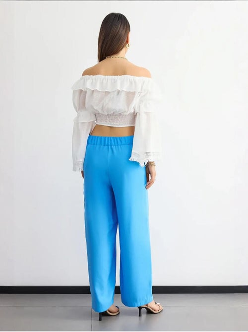 Pantaloni a gamba larga a vita alta hiccup - Kiabi Pantaloni a gamba larga a vita alta hiccup - Kiabi