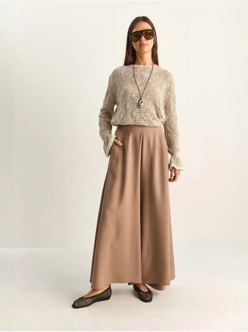 Pantaloni a gamba larga a vita alta lucci - Kiabi Pantaloni a gamba larga a vita alta lucci - Kiabi