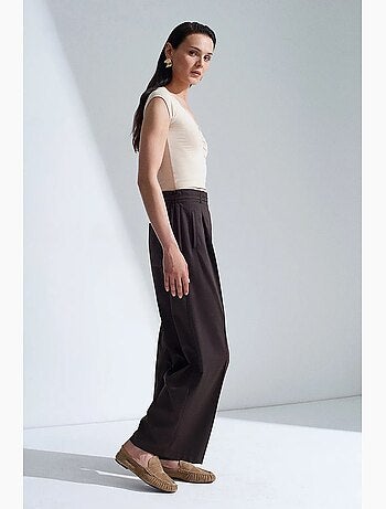 Pantaloni a gamba larga con cintura dilvin