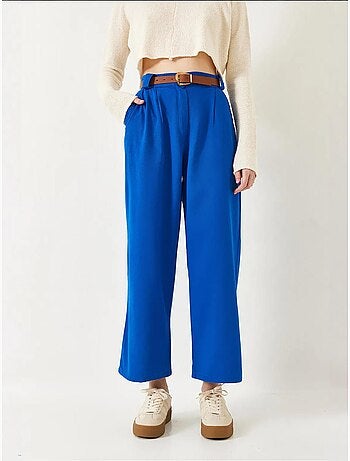 Pantaloni a gamba larga con cintura lucci