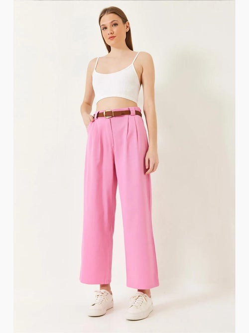 Pantaloni a gamba larga con cintura lucci - Kiabi Pantaloni a gamba larga con cintura lucci - Kiabi