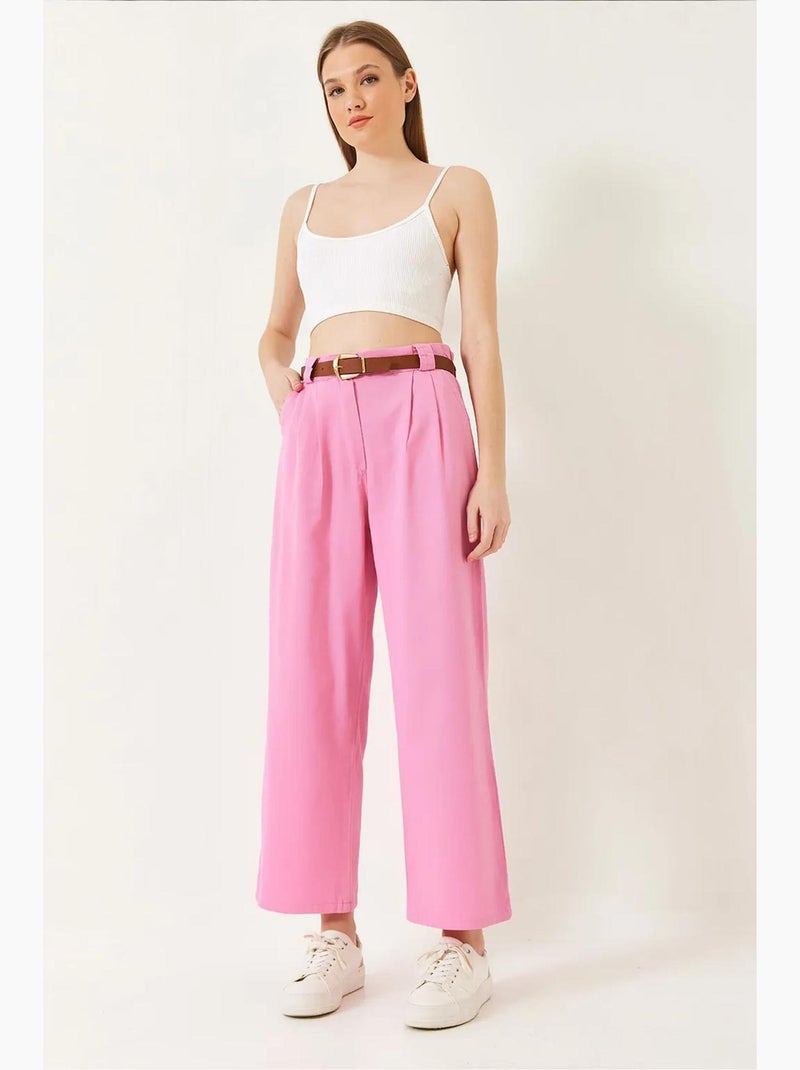 Pantaloni a gamba larga con cintura lucci Rosa chiaro - Kiabi