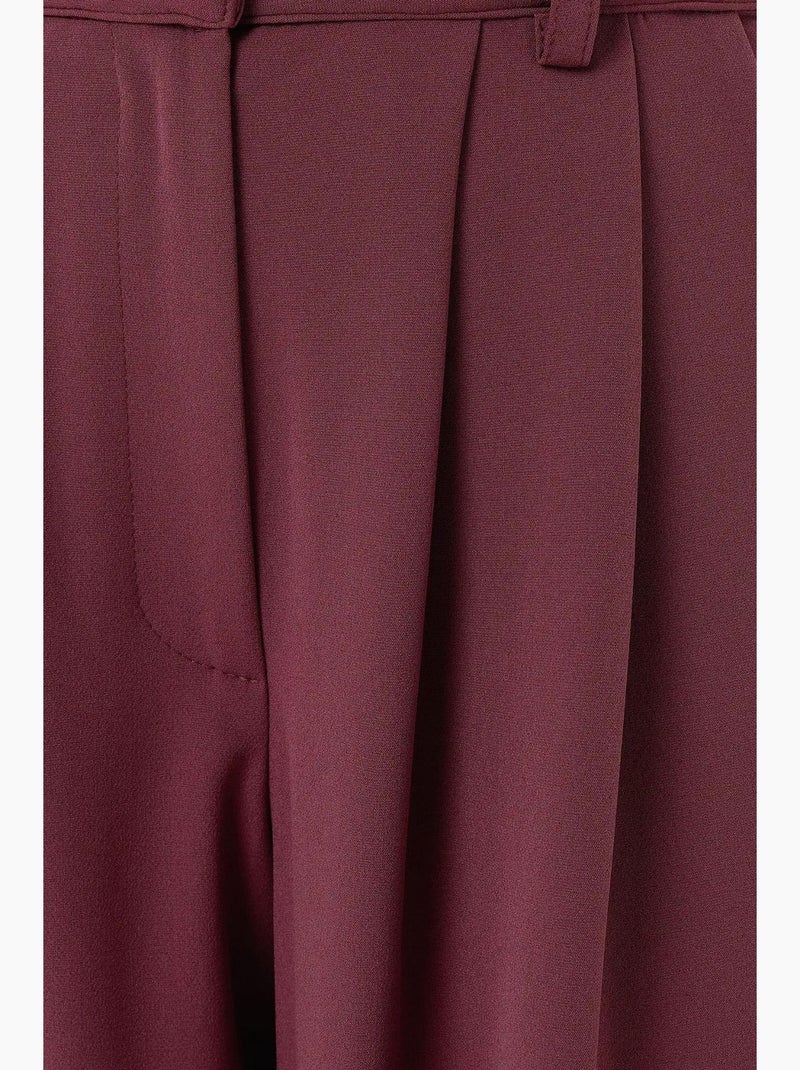 Pantaloni a gamba larga con doppia vita hiccup Rosso bordeaux - Kiabi