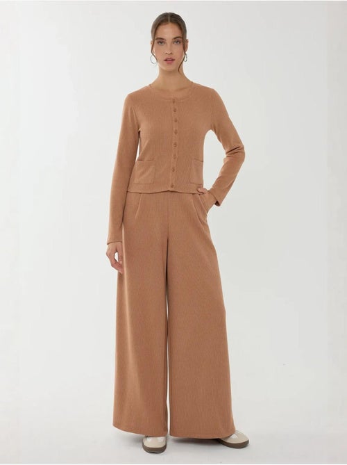Pantaloni a gamba larga con elastico in vita - Kiabi Pantaloni a gamba larga con elastico in vita - Kiabi